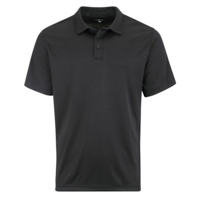 Blue Mountain Men's Short Sleeve Solid Tech Polo