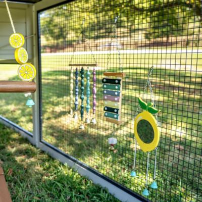 Image showing  Wooden Chicken Windchime, Multicolor
