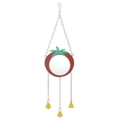 ImPECKables Wooden Tomato Hanging Mirror for Chickens