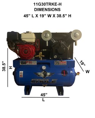 Image showing  13HP Honda Truckmount Air Compressor with Electric Start