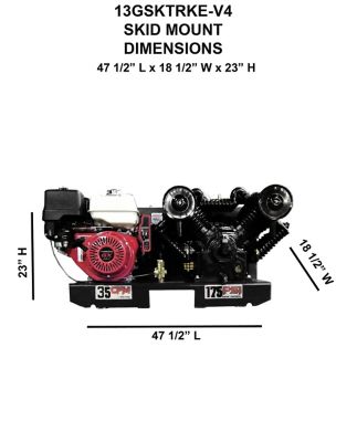 Image showing  Oversized 30 Gallon Truck Style Compressor