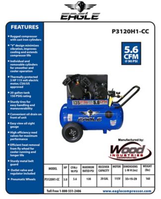 Image showing  20 Gallon Multi Voltage Portable Compressor