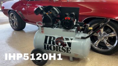 Image showing  Multi Voltage 20 gal. Horizontal Portable Compressor