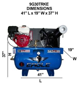 Image showing  9HP Honda Elec Start Truckmount Air Compressor