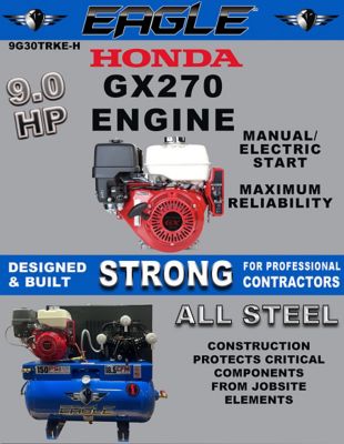 Image showing 2 th Eagle 9HP Truckmount Compressor with Elec Start