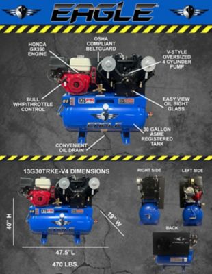 Image showing  30 Gallon Truck Style Compressor