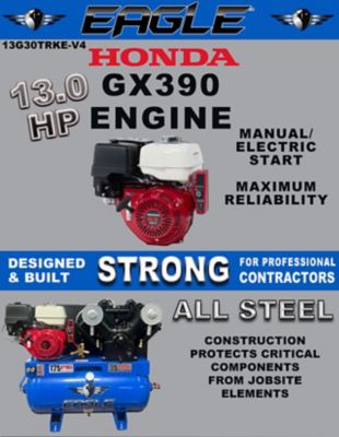 Image showing  30 Gallon Truck Style Compressor