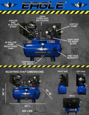 Image showing  9HP Truckmount Compressor with Kohler Pro Elec Start