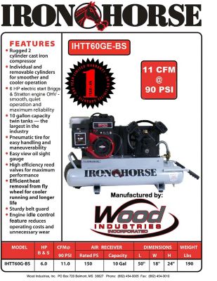 Image showing  6HP Electric Start Compressor