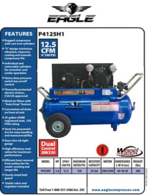Image showing  25 Gallon Heavy Duty Twin Tank Compressor