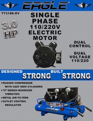 Image showing  Dual Voltage Wheelbarrow Style Compressor