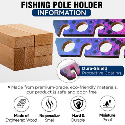 Image showing  Pink/Blue 8 Rod Wall/Ceiling Rack - 2 Pack