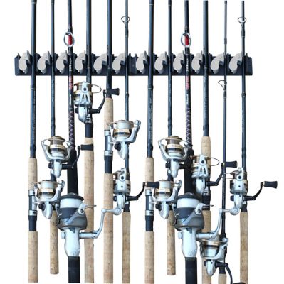 Image showing  6 Fishing Rod Wall Rack with Textured Rubber Grip One - pc. Design 2PK