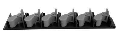 Image showing  6 Fishing Rod Wall Rack with Textured Rubber Grip One - pc. Design 2PK