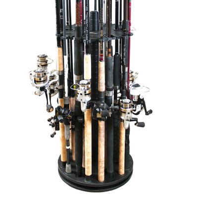 Image showing  24 Spinning Rod Rack Black