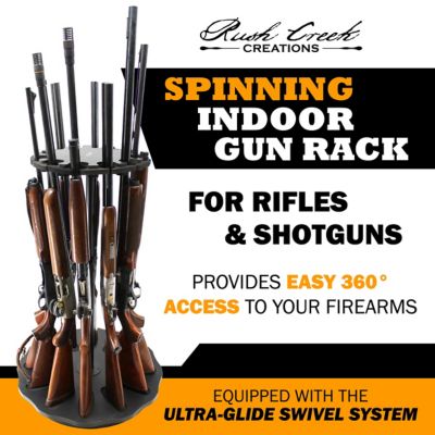 Rush Creek Creations 12 Gun Spinning Storage Rack Black