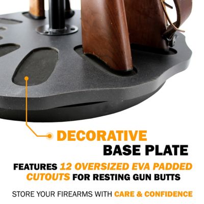 Image showing  12 Gun Spinning Storage Rack Black