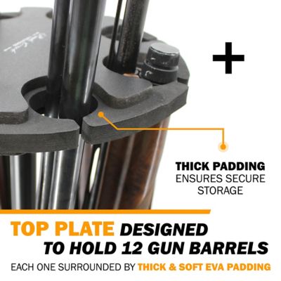 Image showing  12 Gun Spinning Storage Rack Black