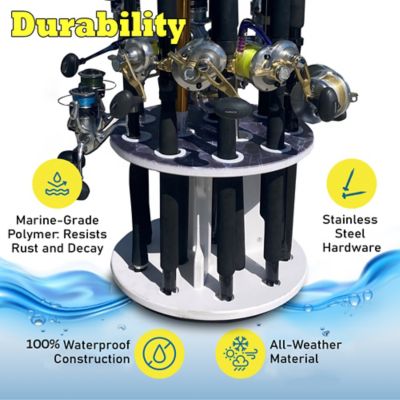 Rush Creek Creations Reel Salty Saltwater Spinning 12 Rod Rack at ...