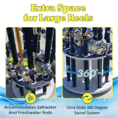 Image showing  Reel Salty Saltwater Spinning 12 Rod Rack