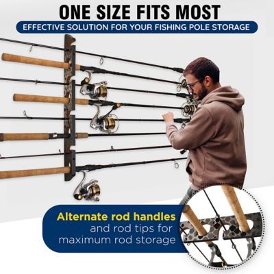 Image showing 5 th Rush Creek Creations Gray/White 8 Rod Wall/Ceiling Rack - 2 Pack