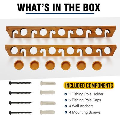 Image showing 6 th Rush Creek Creations 11 Rod Vertical/Wall/Ceiling Rod Rack