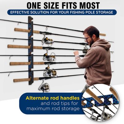 Image showing 5 th Rush Creek Creations Deep Blue 8 Rod Wall/Ceiling Rack - 2 Pack