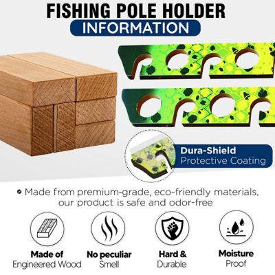 Image showing  Green/Yellow 8 Rod Wall/Ceiling Rack - 2 Pack