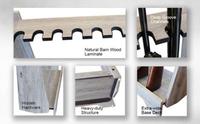 Image showing  Barnwood 8 Gun Floor Rack