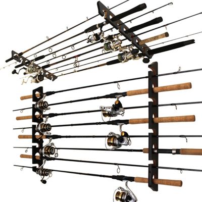 Rush Creek Creations Black 8 Rod Wall/Ceiling Rack