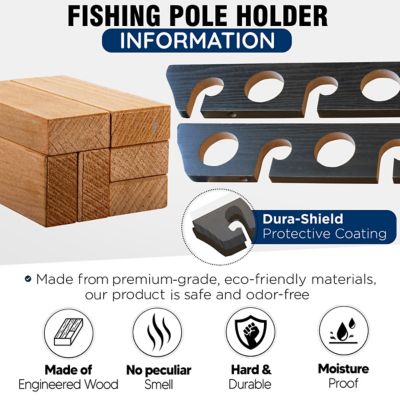 Image showing  Black 8 Rod Wall/Ceiling Rack