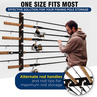 Image showing 5 th Rush Creek Creations Black 8 Rod Wall/Ceiling Rack