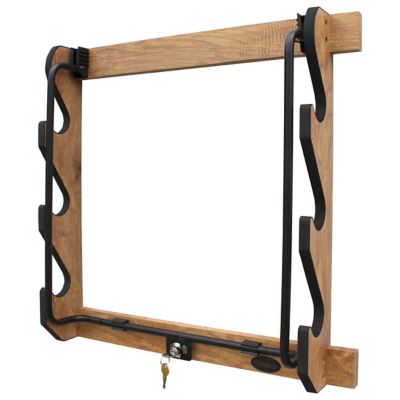 Image showing  Locking 3 Gun Wall Rack American Cherry