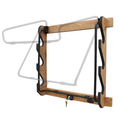 Image showing  Locking 3 Gun Wall Rack American Cherry