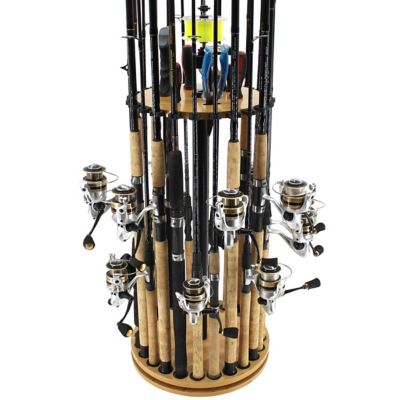 Image showing  24 Round Spinning Rod Rack with Hi-Tension Spooler