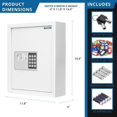 Image showing 8 th Barska 40 Capacity Fixed Position Key Cabinet Digital Keypad Wall Safe