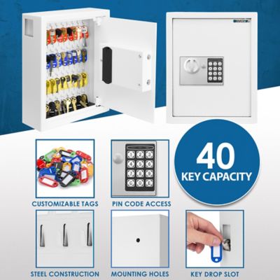 Image showing 9 th Barska 40 Capacity Fixed Position Key Cabinet Digital Keypad Wall Safe