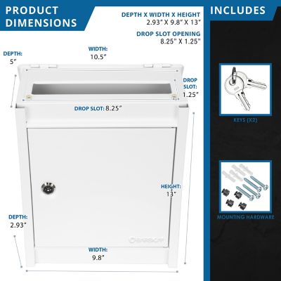 Image showing 7 th Barska Small Locking Wall Mount Drop Box