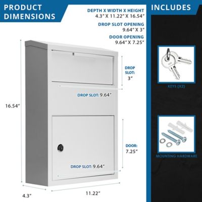 Image showing 6 th Barska Large Locking Wall Mount Drop Box