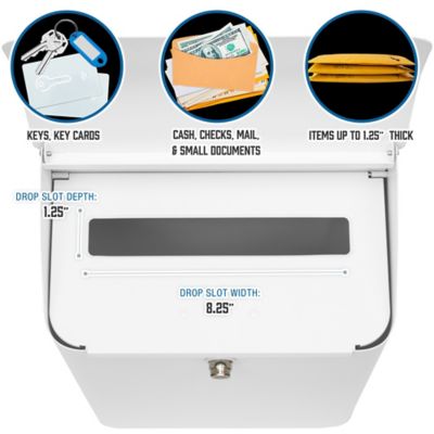 Image showing 5 th Barska Wall-Mount Top Opening Mail Drop Box