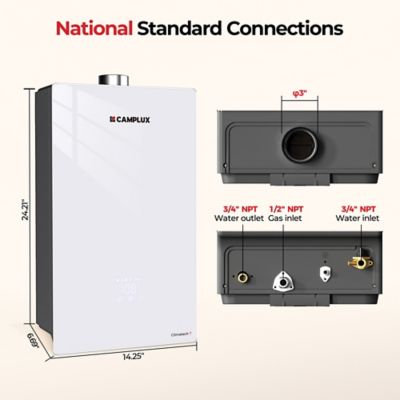 Image showing  Climatech 7, 4.22 GPM 102,000 BTU Residential Natural Gas Tankless Water Heater