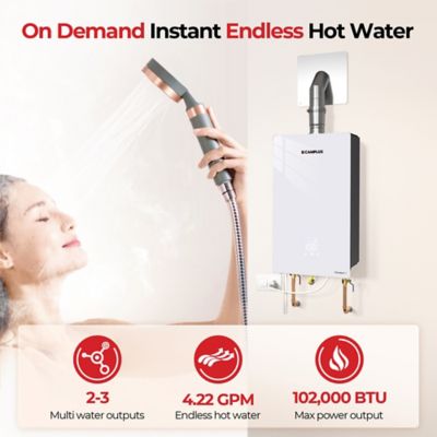 Image showing  Climatech 7, 4.22 GPM 102,000 BTU Residential Natural Gas Tankless Water Heater