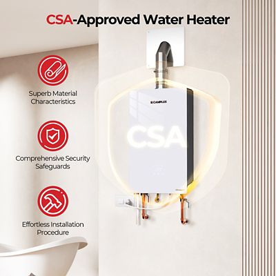Image showing 7 th Camplux Climatech 7, 4.22 GPM 102,000 BTU Residential Natural Gas Tankless Water Heater