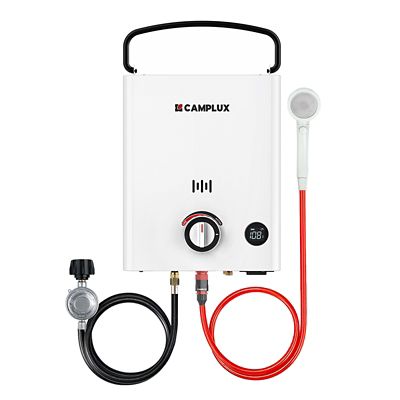 Camplux First F5 Portable 1.32 GPM, 34,000 BTU Outdoor Propane Tankless Water Heater