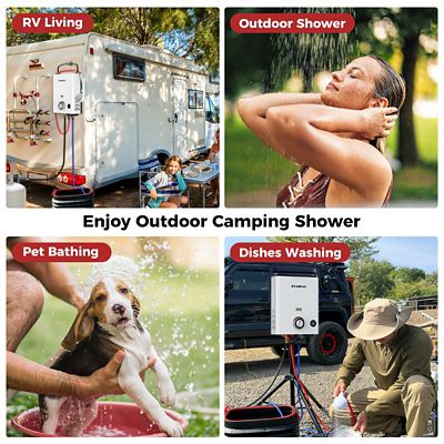 Image showing 6 th Camplux First F5 Portable 1.32 GPM, 34,000 BTU Outdoor Propane Tankless Water Heater