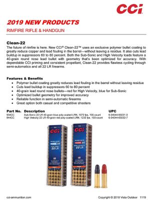 Image showing  22 LR SV TARGET CLEAN-22 BLUE 40GR LRN