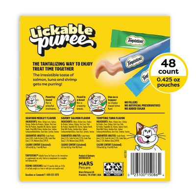 Image showing  Creamy Puree Mix-Ups Variety Pack Lickable Cat Treats, 0.42 oz Tubes, 48 pk.