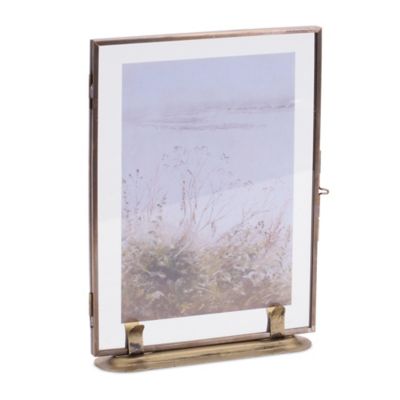 Melrose International Copper Framed Floral Artwork 7.5 in. L