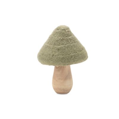 Image showing  Glittered Wool Mushroom Decor (Set of 2)