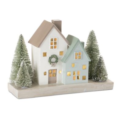 Melrose International LED Winter Village 8 in. L
